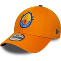 gebogene-orangefarbene-verstellbare-9forty-core-kappe-von-saiyans-fc-kings-league-von-new-era