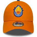 gebogene-orangefarbene-verstellbare-9forty-core-kappe-von-saiyans-fc-kings-league-von-new-era