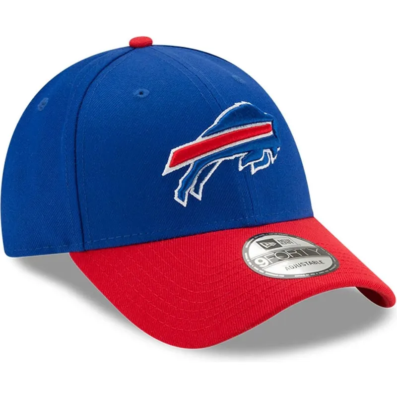 verstellbare-blaue-und-rote-curved-cap-9forty-the-league-der-buffalo-bills-nfl-von-new-era