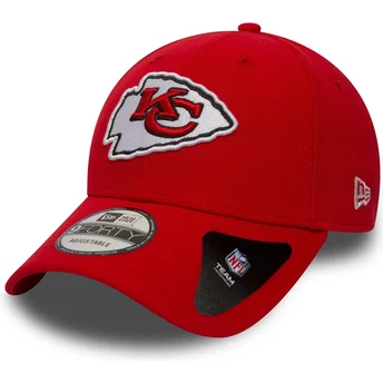 Mützen gebogen rot verstellbares band 9FORTY The League der Kansas City Chiefs NFL von New Era