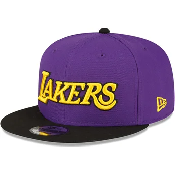 Mützen flach violett snapback 9FIFTY Statement der Los Angeles Lakers NBA von New Era