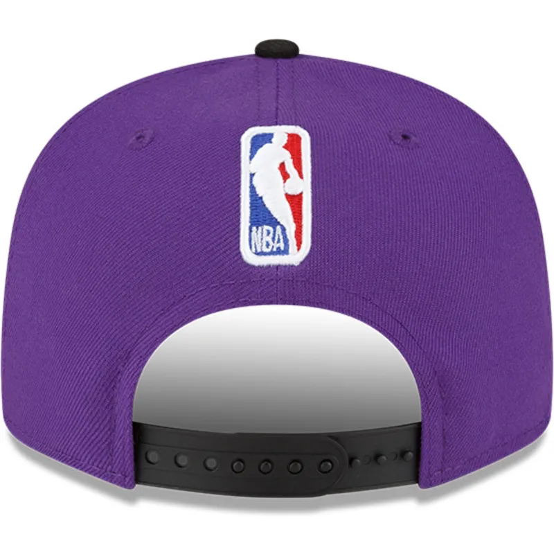 violette-und-schwarze-flache-snapback-kappe-9fifty-statement-der-los-angeles-lakers-nba-von-new-era