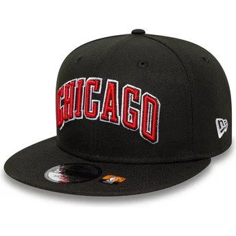 Casquette plate noire snapback 9FIFTY Statement Chicago Bulls NBA New Era