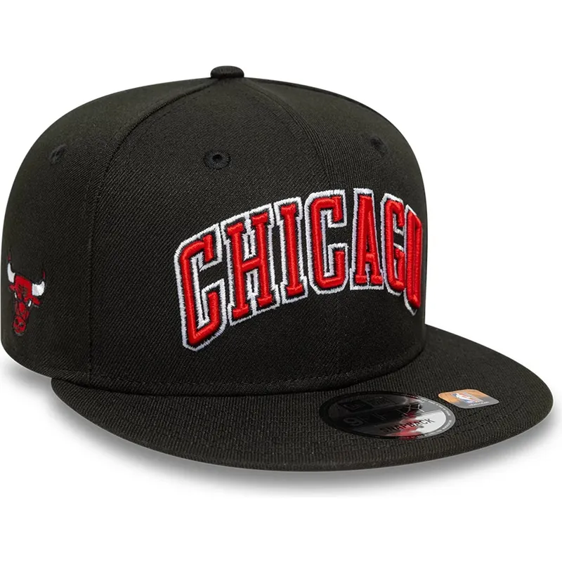 schwarze-flache-snapback-kappe-9fifty-statement-der-chicago-bulls-nba-von-new-era schwarze-flache-snapback-kappe-9fifty-statement-der-chicago-bulls-nba-von-new-era