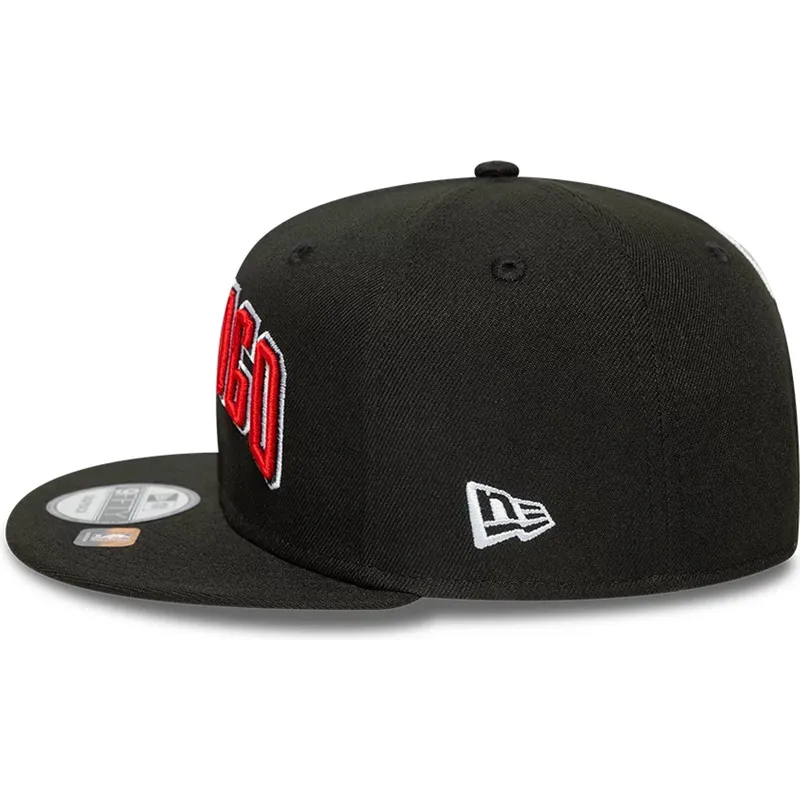 schwarze-flache-snapback-kappe-9fifty-statement-der-chicago-bulls-nba-von-new-era schwarze-flache-snapback-kappe-9fifty-statement-der-chicago-bulls-nba-von-new-era