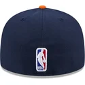 casquette-plate-bleue-marine-et-orange-ajustee-59fifty-statement-new-york-knicks-nba-new-era