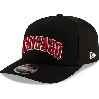 Casquette courbée noire snapback 9SEVENTY Statement Stretch Snap Chicago Bulls NBA New Era