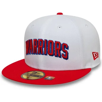 Mützen flach rot angepasst 59FIFTY Classic der Golden State Warriors NBA von New Era