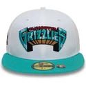 casquette-plate-blanche-et-verte-ajustee-59fifty-classic-memphis-grizzlies-nba-new-era