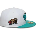 casquette-plate-blanche-et-verte-ajustee-59fifty-classic-memphis-grizzlies-nba-new-era