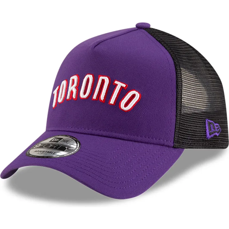 violette-und-schwarze-trucker-kappe-a-frame-classic-der-toronto-raptors-nba-von-new-era violette-und-schwarze-trucker-kappe-a-frame-classic-der-toronto-raptors-nba-von-new-era