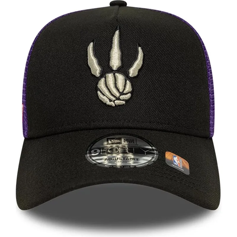 schwarze-und-violette-trucker-kappe-a-frame-classic-der-toronto-raptors-nba-von-new-era schwarze-und-violette-trucker-kappe-a-frame-classic-der-toronto-raptors-nba-von-new-era