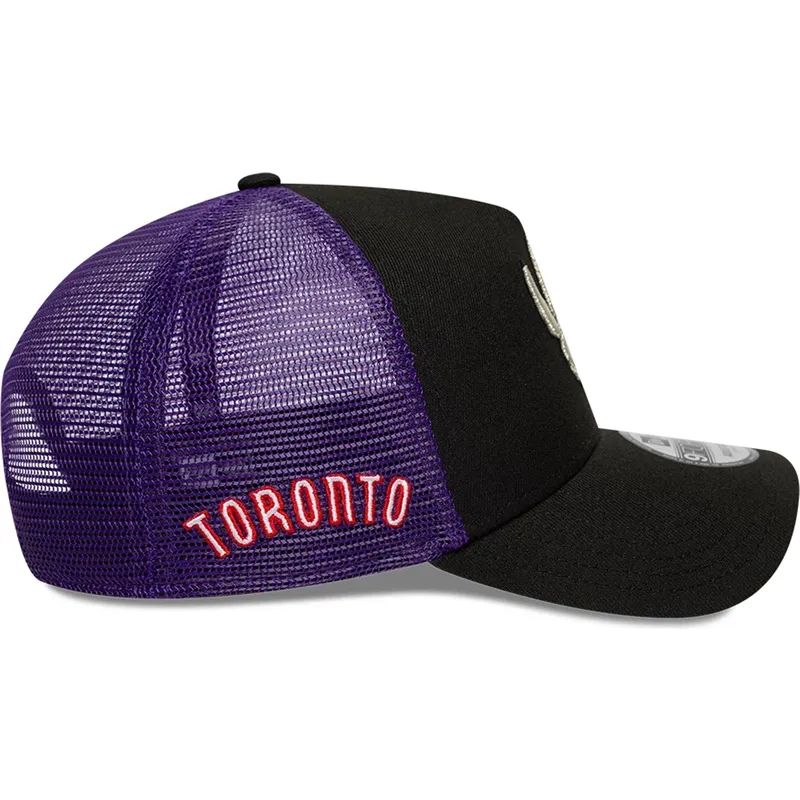 schwarze-und-violette-trucker-kappe-a-frame-classic-der-toronto-raptors-nba-von-new-era schwarze-und-violette-trucker-kappe-a-frame-classic-der-toronto-raptors-nba-von-new-era