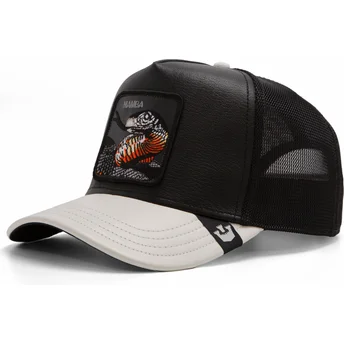 Casquette trucker noire et grise serpent Mamba Shleather...