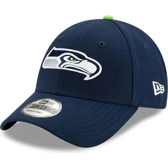 Casquette courbée bleue marine ajustable 9FORTY The League Seattle Seahawks NFL New Era