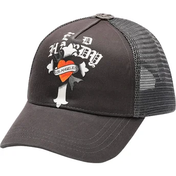 Mützen gebogen schwarz snapback Los Angeles Cross von Ed Hardy