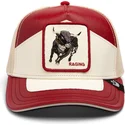 trucker-cap-rot-und-weiss-stier-moto-lamba-raging-the-farm-von-goorin-bros