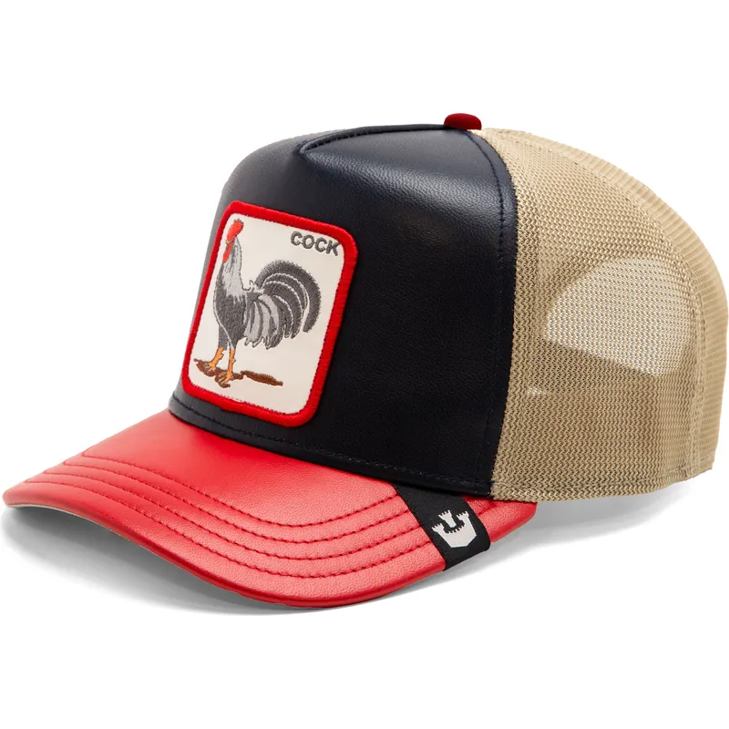 trucker-cap-marineblau-und-rot-hahn-shleather-cock-the-farm-von-goorin-bros