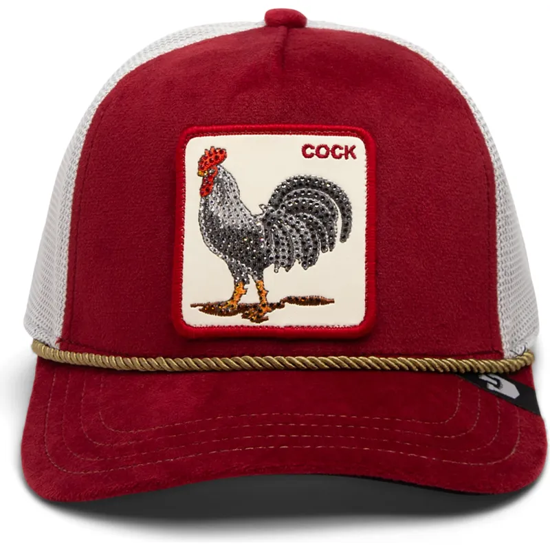 trucker-cap-rot-und-weiss-hahn-cock-garnet-rooster-the-farm-jewel-tones-von-goorin-bros trucker-cap-rot-und-weiss-hahn-cock-garnet-rooster-the-farm-jewel-tones-von-goorin-bros