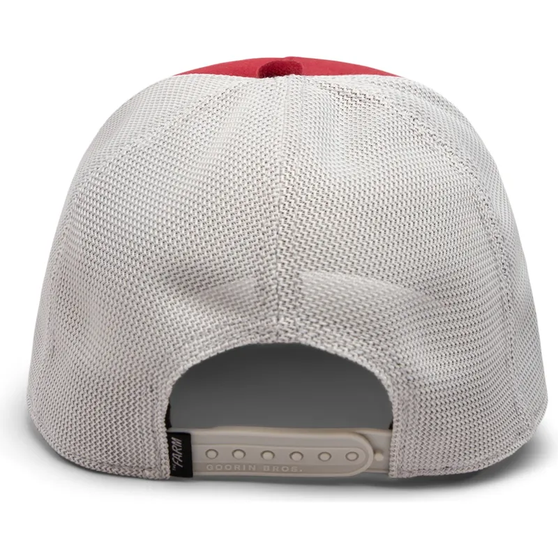 trucker-cap-rot-und-weiss-hahn-cock-garnet-rooster-the-farm-jewel-tones-von-goorin-bros trucker-cap-rot-und-weiss-hahn-cock-garnet-rooster-the-farm-jewel-tones-von-goorin-bros