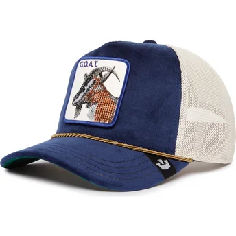 Casquette trucker bleue et blanche chèvre Sapphire Goat...