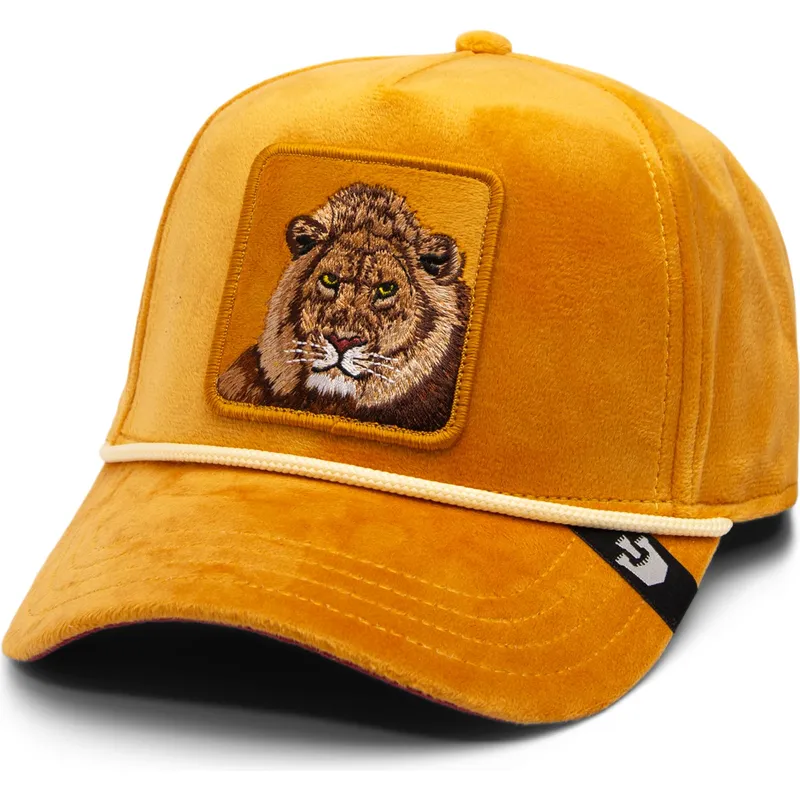 gelbe-gebogene-snapback-kappe-lowe-lion-royalty-the-farm-von-goorin-bros