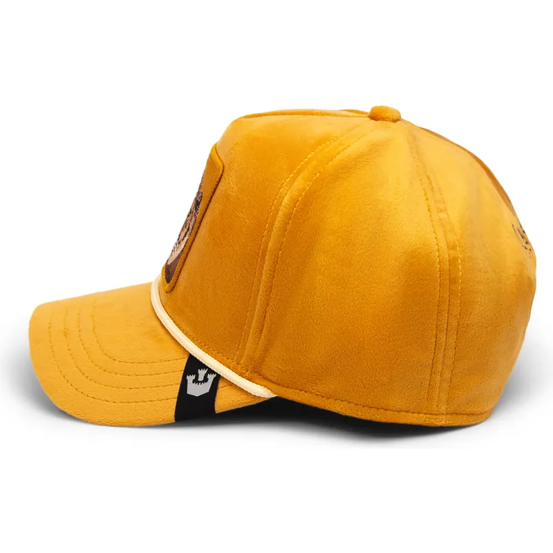 gelbe-gebogene-snapback-kappe-lowe-lion-royalty-the-farm-von-goorin-bros