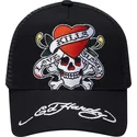 casquette-trucker-noire-love-kills-slowly-ed-hardy