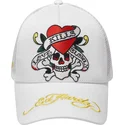 casquette-trucker-blanche-love-kills-slowly-ed-hardy