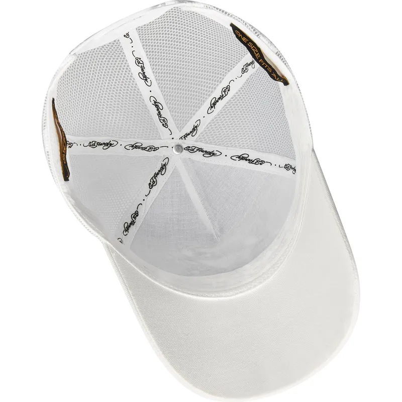 weisse-trucker-kappe-love-kills-slowly-von-ed-hardy weisse-trucker-kappe-love-kills-slowly-von-ed-hardy