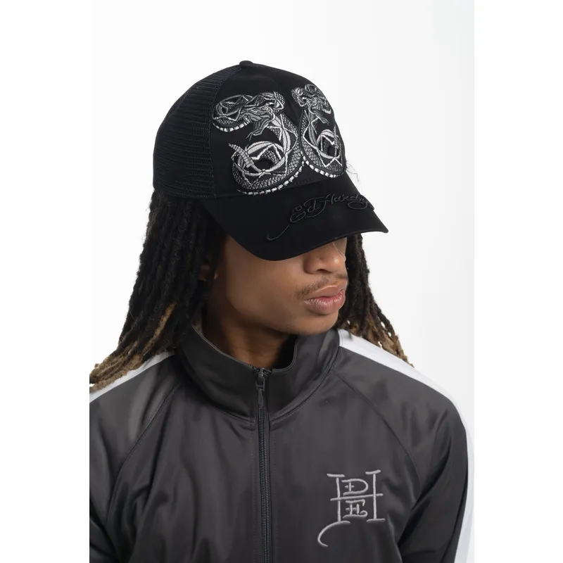 trucker-cap-schwarz-duo-black-snake-von-ed-hardy