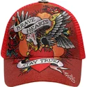 rote-trucker-kappe-brave-hearts-von-ed-hardy