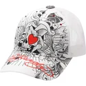 weisse-trucker-kappe-death-or-glory-von-ed-hardy