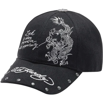 Mützen gebogen schwarz verstellbares band Lucky von Ed Hardy