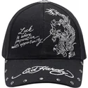 casquette-courbee-noire-ajustable-lucky-dragon-ed-hardy