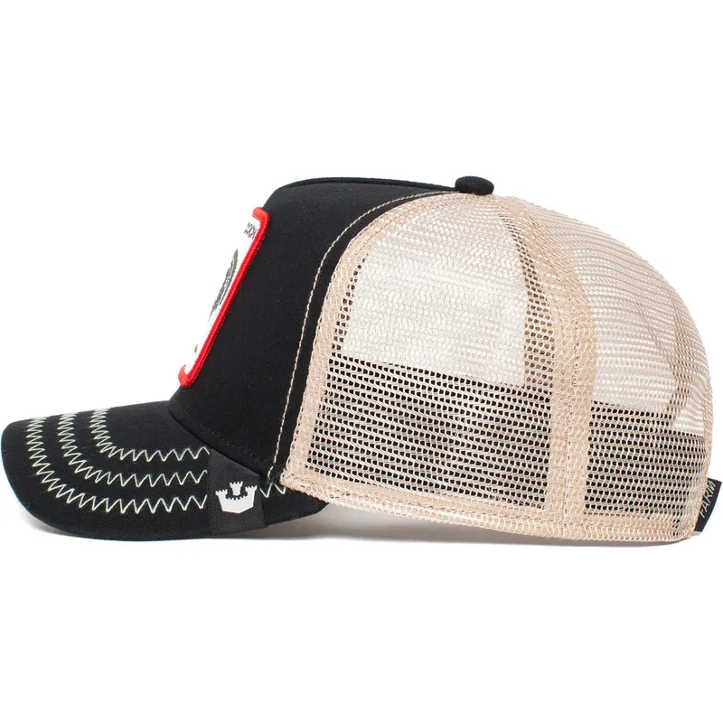 schwarze-trucker-kappe-hahn-rooster-von-goorin-bros schwarze-trucker-kappe-hahn-rooster-von-goorin-bros