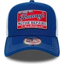 casquette-trucker-bleue-et-blanche-9forty-a-frame-vintage-motor-repairs-new-era