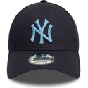 marineblaue-verstellbare-curved-cap-mit-blauem-logo-9forty-league-essential-der-new-york-yankees-mlb-von-new-era