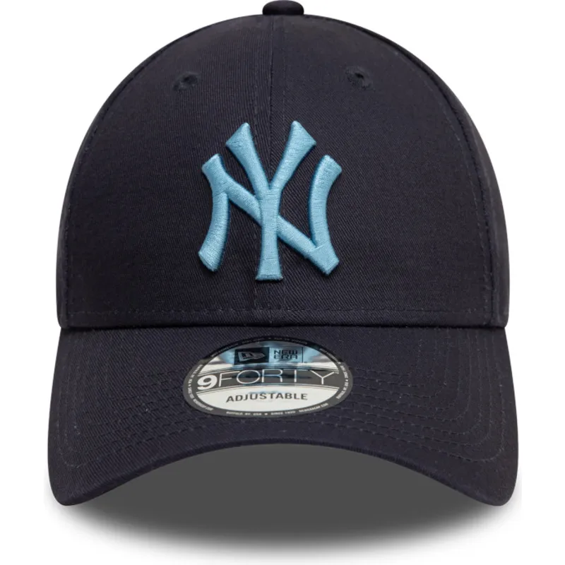 marineblaue-verstellbare-curved-cap-mit-blauem-logo-9forty-league-essential-der-new-york-yankees-mlb-von-new-era marineblaue-verstellbare-curved-cap-mit-blauem-logo-9forty-league-essential-der-new-york-yankees-mlb-von-new-era
