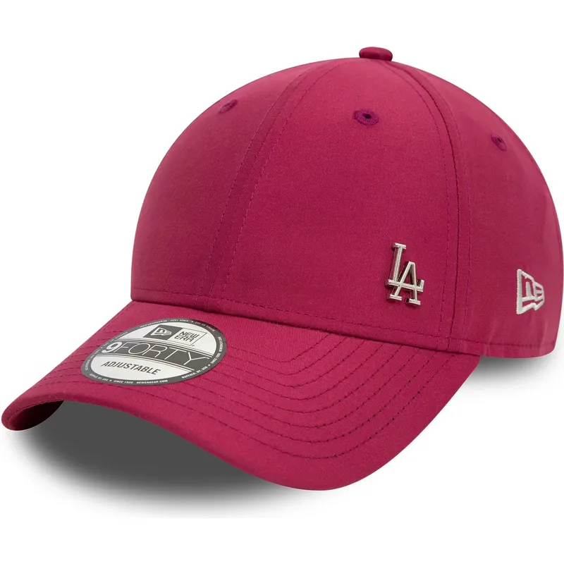 rote-verstellbare-curved-cap-9forty-flawless-der-los-angeles-dodgers-mlb-von-new-era