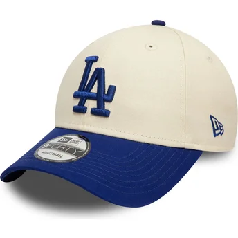 Casquette courbée beige et bleue ajustable 9FORTY Colour Block Los Angeles Dodgers MLB New Era