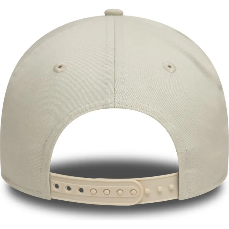 beige-und-violette-gebogene-snapback-kappe-mit-violettem-logo-9forty-a-frame-world-series-patch-der-los-angeles-dodgers-mlb-von-