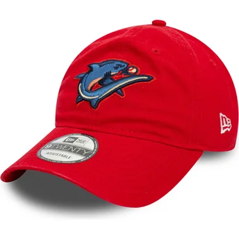 Mützen gebogen rot verstellbares band 9TWENTY der Clearwater Threshers MiLB von New Era