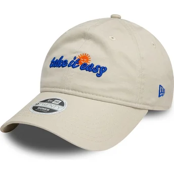Mützen gebogen beige verstellbares band 9TWENTY der Take It Easy von New Era
