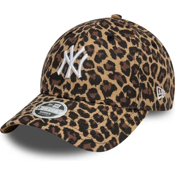 Mützen gebogen leopard verstellbares band 9FORTY der New York Yankees MLB von New Era