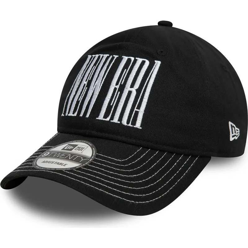 schwarze-gebogene-kappe-9twenty-workmark-von-new-era schwarze-gebogene-kappe-9twenty-workmark-von-new-era