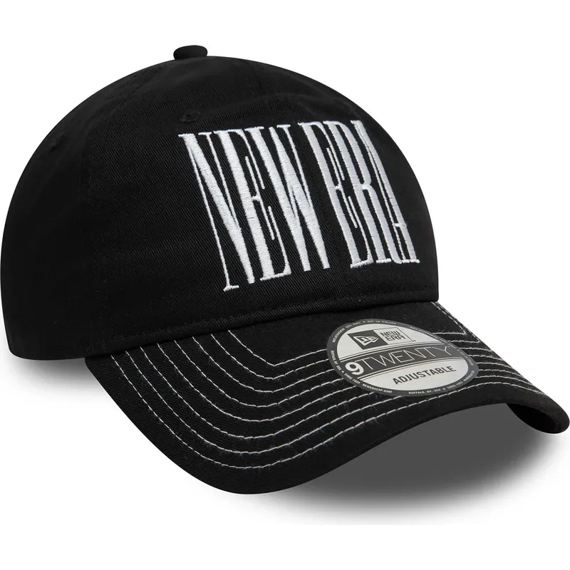 schwarze-gebogene-kappe-9twenty-workmark-von-new-era schwarze-gebogene-kappe-9twenty-workmark-von-new-era