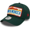 casquette-courbee-verte-snapback-9forty-a-frame-license-plate-santa-monica-villes-et-plages-new-era