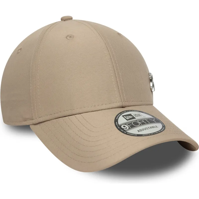 braune-verstellbare-curved-cap-9forty-flawless-der-new-york-yankees-mlb-von-new-era