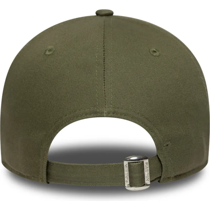 grune-verstellbare-curved-cap-mit-grunem-logo-9forty-outline-der-new-york-yankees-mlb-von-new-era